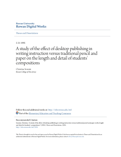 A study of the effect of desktop publishing in writing instruction