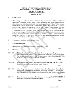 office of professional regulation