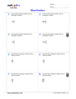 Mixed Numbers