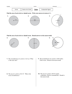 Find the area of each circle or shaded sector. Write - tperry-math