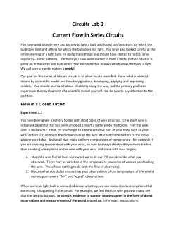 Circuits Lab 2 Current Flow in Series Circuits