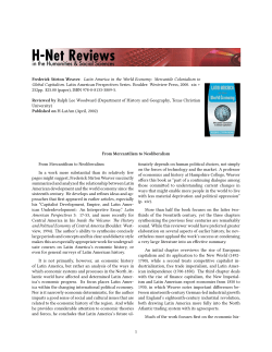 From Mercantilism to Neoliberalism - H-Net