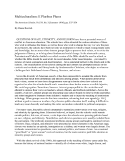 Multiculturalism: E Pluribus Plures