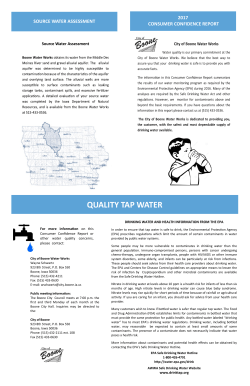 Consumer Confidence Report