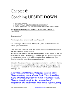 Chapter 6: Coaching UPSIDE DOWN