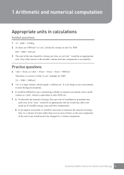 1 Arithmetic and numerical computation