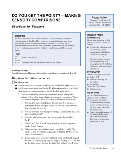 Do You Get the Point? - Division of Biology and Medicine