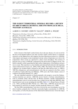 the oldest terrestrial mineral record: a review of 4400 to 4000 ma