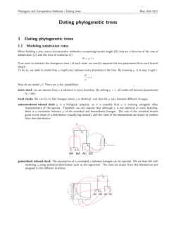 Dating phylogenetic trees