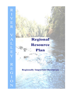 Regional Resource Plan - River Valley Regional Commission