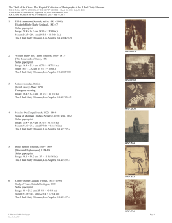 The Thrill of the Chase: The Wagstaff Collection of Photographs at