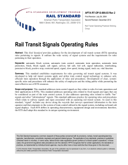 Rail Transit Signals Operating Rules