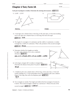 Chapter 2 Test, Form 3A