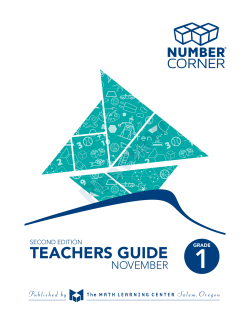 Number Corner Grade 1 Teachers Guide