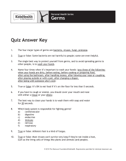 Answer Key - KidsHealth in the Classroom