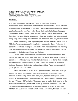 about mortality data for canada - University of California, Berkeley