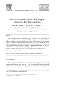 Productivity development of Norwegian electricity distribution