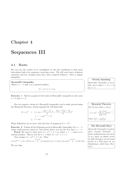 Sequences III