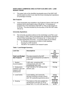 Land budget paper 2008 - Cambridge City Council
