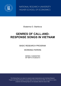 genres of call-and- response songs in vietnam