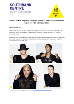 Rankin shines a light on celebrity names in new