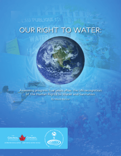 Our Right to Water: Assessing progress five years after the UN