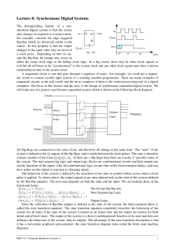 Lecture 8: Synchronous Digital Systems