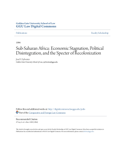 Sub&middot;Saharan Africa: Economic Stagnation, Political Disintegration