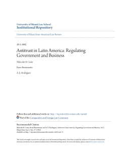 Antitrust in Latin America - University of Miami School of Law