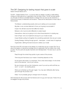 Designing for lasting impact that goes to scale