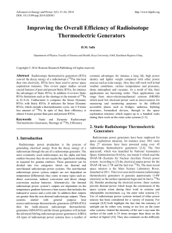Improving the Overall Efficiency of Radioisotope Thermoelectric