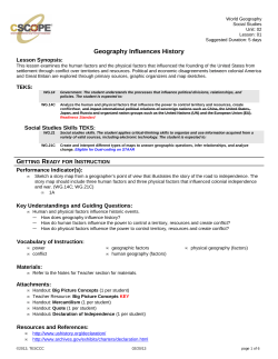 Geography Influences History