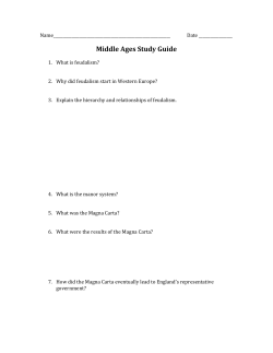 Middle Ages Study Guide