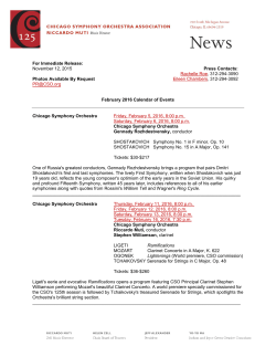 For Immediate Release: November 12, 2015 Press Contacts