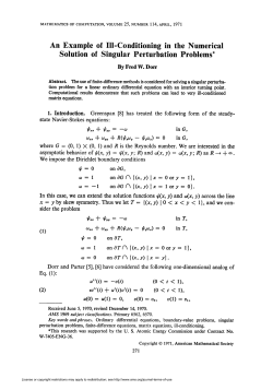 An Example of Ill-Conditioning in the Numerical Solution of Singular