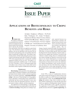 applications of biotechnology to crops