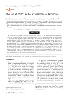 The role of REE in the crystallization of lanthanites