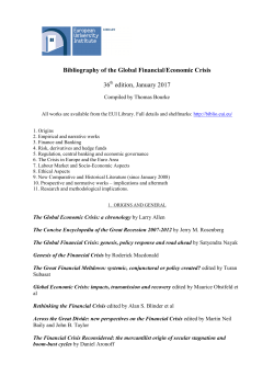Bibliography of the Global Financial/Economic Crisis