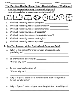 Do you really know your quadrilaterals worksheet