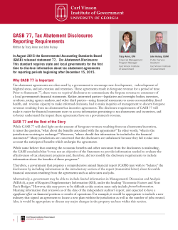 Institute Publishes Synopsis of New GASB 77 Tax
