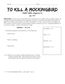 To Kill a Mockingbird