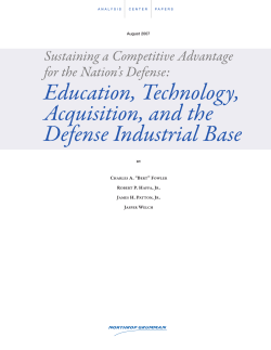 Education, Technology, Acquisition, and the Defense Industrial Base