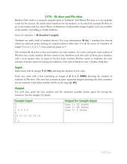 1370 &ndash; Bi-shoe and Phi-shoe Input Output Sample Input