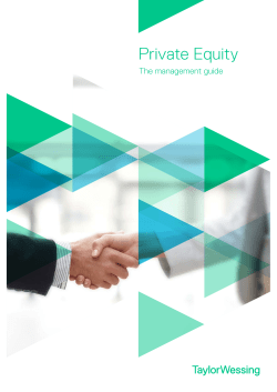 Private Equity: the management guide