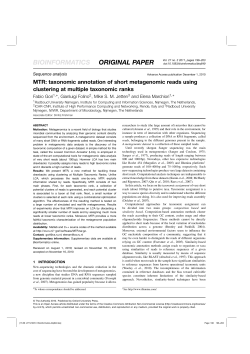 MTR: taxonomic annotation of short