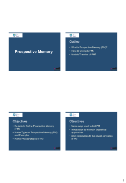 Prospective Memory