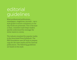Editorial guidelines