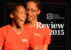 Review 2015 - The Kevin Spacey Foundation