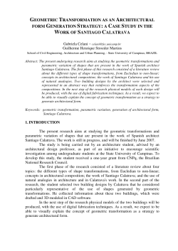 geometric transformation as an architectural form - FEC