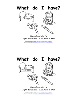 Short e Phonics Reader